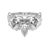 JKJZSALJ Elegant Crystal Shiny Cubic Diamond Ring Wedding Glamorous Jewelry Valentine Jewelry Size Name:S,18.19mm