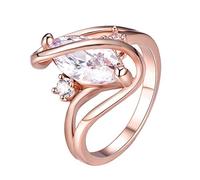 JKJZSALJ Elegant Noble Diamond Ring Elegant Crystal Rings Wedding Jewelry For Women Girlfriend Colour Name:D-18.89Mm,E