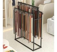 JKJZSALJ Floor Standing Display Stand For Accessories,Two-Sided Vertical Rack For Scarves,Purses,Ties,Belts,And Braiding Hair,Space-Saving Organizer,120x40x150cm
