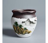 JKJZSALJ Flower Pot Chinese Style Hand Landscape Pots Drain Hole Ceramic Planter Handmade Multicolored Home Decoration Gifts Purple Clay Phalaenopsis Chlorophytum,A,D