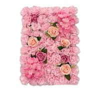 JKJZSALJ Flower Wall Panel Pink Artificial Hydrangea Floral Backdrop,For Wedding Party Flowers Backdrop Decoration,1pcs
