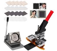 JKJZSALJ Fridge Magnet Machine 80 * 80Mm Photo Magnet Machine,Diy Fridge Magnets Maker Machine With 150 Sets Of Consumables,Button Badge Maker Kit,For Decorate Refrigerato,Machine+100P,Machine+100pcs