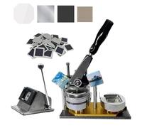 JKJZSALJ Fridge Magnet Machine Badge Maker Machine,Square Fridge Magnet Maker,Magnet Making Machine,Paper Cutter + 100 Kit Consumables,Ergonomic And Labor-Saving Design,F