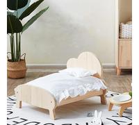 JKJZSALJ Heavy Duty Lifted Off Ground Pet Bed Frame Wood, Anti Chew Indoor Couch Cat Kennel Easy Assembly, Modern Portable All Natural Pets Rest Cot,1-with Bedding-S-54 * 46 * 41cm