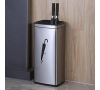 JKJZSALJ Large Capacity Metal Umbrella Stand And Rack With Inner/Outer Separation - Tall Square Umbrella Organizer For Entryway, Home & Commercial Use,Grey-32 * 26 * 71cm/12.6 * 10.2 * 28in