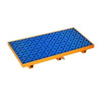 JKJZSALJ Leakproof Industrial Oil Drum Spill Containment Tray With Drain Outlet, Stackable Safety Platform For Garage & Warehouse, Essential Spill Control Solution,B,65x65x15CM/25.6x25.6x5.91in