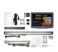 JKJZSALJ Linear Scale, 2/3 Axis Dro Set Digital Readout Kit With Grating Ruler Linear Scale Linear Encoder 5Μ 20~1020Mm For Lathe Milling,1,2 axis dro set 5um