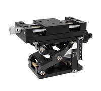 JKJZSALJ Manual Lift Platform, Lab Linear Stage, 60Mm High Sliding Displacement, 10Kg Load Capacity, Precise Scale Ruler, Ideal For Optical Equipment And Microscopes