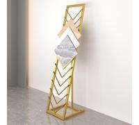 JKJZSALJ Metal Porcelain Tile Display Rack, 12-Tier, The Perfect Storage Solution For Building Materials And Craft Shows,Gold,40x50x160cm