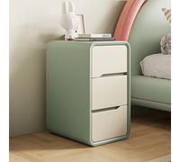JKJZSALJ Minimalist Cream Nightstand With 3 Drawers - Modern Wooden Bedside Table,Small Storage Cabinet For Bedroom,Stylish Light Gray Contemporary End Table,Green,25x40x50CM/9.8x15.7x19.