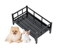 JKJZSALJ Pet Bed Metal Elevated Dogs Couch Sofa, Lightweight Portable Raised Pets Cot For Large ＆ Older Dog, Indoor Outdoor Orthopedic Joint Relief Pet Bed,M-80x50cm/31.5x19.7in