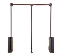 JKJZSALJ Pull Down Closet Rod Hanger Organizer - Heavy Duty Adjustable Storage System For Wardrobe, 21-47 Inch Cabinet Rail Lifter,Brown,550to660mm