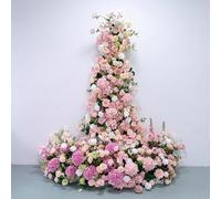 JKJZSALJ Purely Hand-Made Wall-Mounted Simulated Hydrangea Rose Floral Waterfall - Long Trailing Flower Wall Decoration,Shopping Mall Storefront Activity Background Wall Fake Flowers