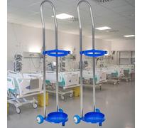 JKJZSALJ Rolling 2 Two Wheel Oxygen Tank Cylinder Cart Carrier, Gas Cylinder Floor Mount Storage Stand, Small Gas Cylinder Rack For Hospital/Household/Factories/Workshop,2 Pcs-H