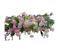 JKJZSALJ Runner Flower Row Artificial Flowers,Simulation Floral Forest Ground Hang Rose Waterfall Wedding Decor Layout Road Guide Art,Pink,C