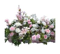JKJZSALJ Runner Flower Row Artificial Flowers,Simulation Floral Forest Ground Hang Rose Waterfall Wedding Decor Layout Road Guide Art,Pink,A