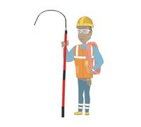 JKJZSALJ Safety Rescue Hook,High Voltage Insulated Rescue Hook-Lightweight Electrical Safety Tool, 220Lb Load Capacity, 1.5M/4.9Ft For Emergency Rescue And Safety Operations,2m/6.5ft