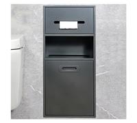 JKJZSALJ Stainless Steel Recessed Shower Nichebuiltin Shampoo & Toiletries Storage Shelf Trash Can Holder For Bathroom Black 40X86X14Cm / 15.74X33.85X5.51In,Grey,30x67x14cm/11.81x26.37x5