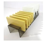 JKJZSALJ Tile Sample Display Stand,Floor Tile Display Stand Clear Acrylic Tile & Glass Display Rack With 14 Card Slots,Ceramic Tile Door Stand Holder,Grey-60x13x10cm/24x5x4in