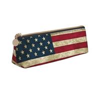 Jkkghll American Flag Print School Casual Pencil Case Slim Pouch Higher Capacity Pens Artist Student Teenager