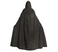 Jkkghll Ancient Egyptian Hieroglyph Print Adult Comfort Hooded Cloak Carnival Costume Robe Cape For Cosplay Themed Party