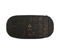 Jkkghll Ancient Egyptian Hieroglyph Print Lightweigh School Students Large Capacity Pencil Case Spacious Pen Pouch Zipper