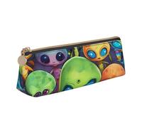 Jkkghll Astronaut and Alien Print School Casual Pencil Case Slim Pouch Higher Capacity Pens Artist Student Teenager