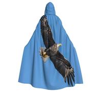 Jkkghll Bald Eagle Print Halloween Hooded Cloak Costume For Adults Kids For Cosplay Carnival Parties