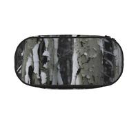 Jkkghll Cold Tree Camouflage Print Lightweigh School Students Large Capacity Pencil Case Spacious Pen Pouch Zipper