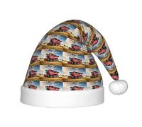Jkkghll Company Farm Tractor Print Children's Christmas Hat Holiday Accessories Soft Warm Xmas Hats Winter Party