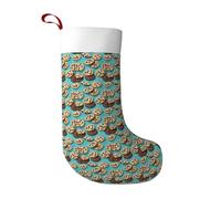Jkkghll Cookies Food Chocolate Chips Biscuits Print Christmas Stocking For Girls Boys Holiday Decor Fireplace Family Party Stockings