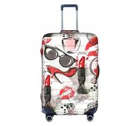 Jkkghll Cosmetic Perfume Art Print Luggage Cover Elastic Travel Suitcase Protector with Concealed Zipper Anti Scratch