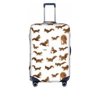 Jkkghll Cute Squirrel Print Luggage Cover Elastic Travel Suitcase Protector with Concealed Zipper Anti Scratch