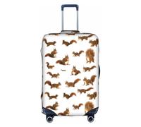 Jkkghll Cute Squirrel Print Luggage Cover Elastic Travel Suitcase Protector with Concealed Zipper Anti Scratch