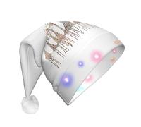 Jkkghll Cute Wild Cartoon Giraffes Print Unisex Adult Led Christmas Hat For Party Decor Xmas Cap And Costume Accessories