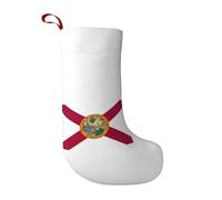 Jkkghll Florida State Flag Print Christmas Stocking For Girls Boys Holiday Decor Fireplace Family Party Stockings