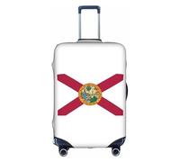 Jkkghll Florida State Flag Print Luggage Cover Elastic Travel Suitcase Protector with Concealed Zipper Anti Scratch