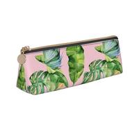 Jkkghll Fresh Banana Leaves Print School Casual Pencil Case Slim Pouch Higher Capacity Pens Artist Student Teenager