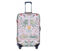 Jkkghll Funny Cats Birds and Flowers Print Luggage Cover Elastic Travel Suitcase Protector with Concealed Zipper Anti Scratch
