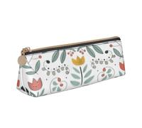 Jkkghll Funny Cats Birds and Flowers Print School Casual Pencil Case Slim Pouch Higher Capacity Pens Artist Student Teenager
