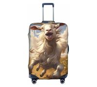 Jkkghll Goat Frolic Print Luggage Cover Elastic Travel Suitcase Protector with Concealed Zipper Anti Scratch