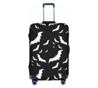 Jkkghll Halloween Flying Bats Print Luggage Cover Elastic Travel Suitcase Protector with Concealed Zipper Anti Scratch