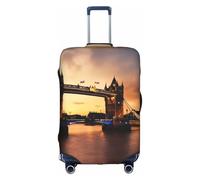 Jkkghll I Love London Print Luggage Cover Elastic Travel Suitcase Protector with Concealed Zipper Anti Scratch