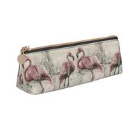 Jkkghll Ink Flamingos Print School Casual Pencil Case Slim Pouch Higher Capacity Pens Artist Student Teenager