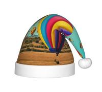 Jkkghll Lavender Hot Air Balloon Print Children's Christmas Hat Holiday Accessories Soft Warm Xmas Hats Winter Party