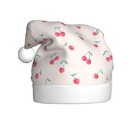 Jkkghll lovely sweet red cherry Print Christmas Hat for Men Women and Kids Xmas Cap Party Costume Festive Accessory