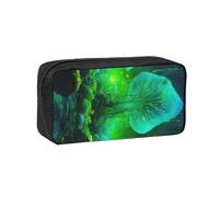 Jkkghll Magic Mushroom Print Spacious Pen Case Large-Capacity Stationery Office Daily Carry Organizer Pouch