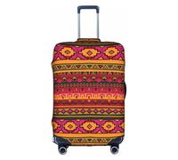 Jkkghll Mexican Folk Art Boho Print Luggage Cover Elastic Travel Suitcase Protector with Concealed Zipper Anti Scratch