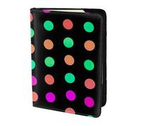 Jkkghll Multicolor Polka Dots Print 5.5in Passport Travel Document Case Lightweight Business Leisure Trips Wallet