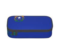 Jkkghll Nevada State Flag Print Stylish School Pencil Case 8.3 X 2 X 3.7 in Multi Functional Storage Bag Student